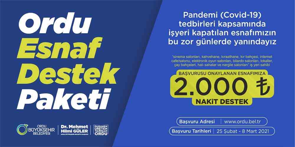 ESNAF DESTEK PROJESİ’NDE DETAYLAR NETLEŞTİ