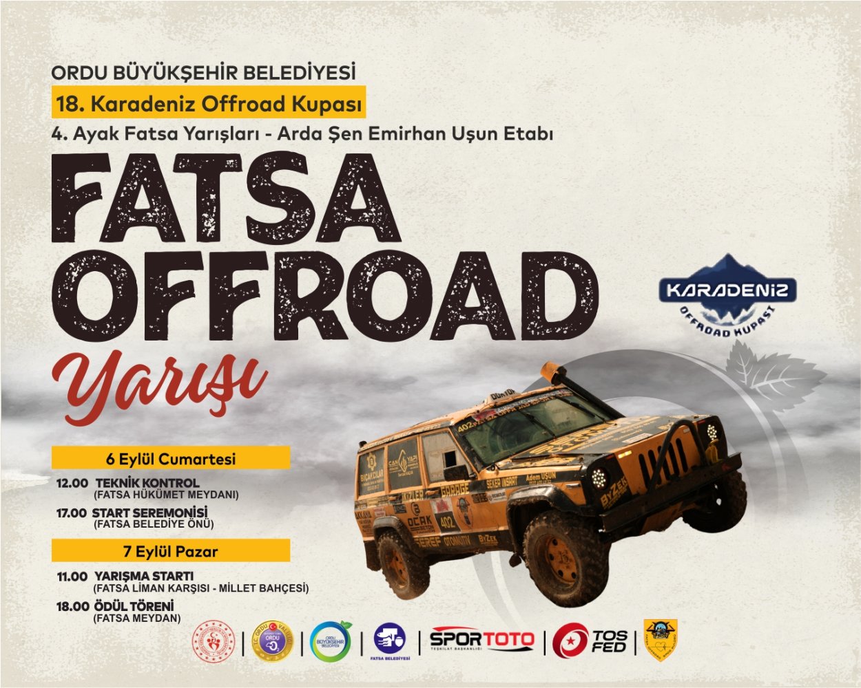FATSA’DA OFFROAD HEYECANI YAŞANACAK