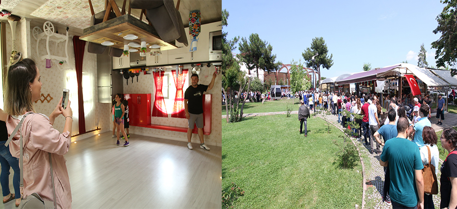 TELEFERİK VE TERS EV'DE BAYRAM YOĞUNLUĞU